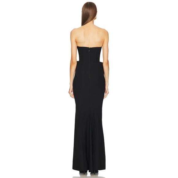Michael Costello x REVOLVE Alondra Gown Ruffle Strapless Formal Party Classy XS - Picture 3 of 13